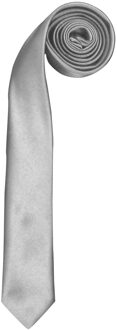 Premier Stropdas - Heren Slank Retro Work Tie (Pakket van 2) (Zilver)