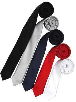 Premier Stropdas - Heren Slank Retrowerk Stropdas (Wit) - maat