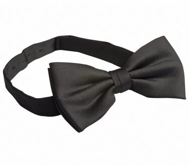 Premier Stropdas - Unisex-strikje in de vorm van een platte platte stropdas (Zwart) - One Size