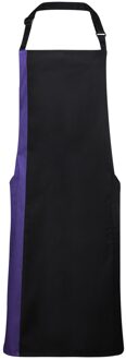 Premier Uniseks Contrast Werkkleding Schort (Pack of 2) (Zwart / Paars)