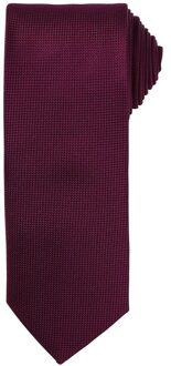 Premier Uniseks Micro Wafel Stropdas voor volwassenen (Aubergine) Paars - One Size