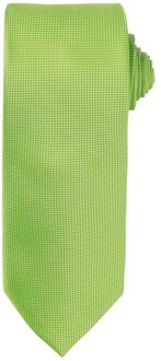 Premier Uniseks Micro Wafel Stropdas voor volwassenen (Kalk) - maat Groen