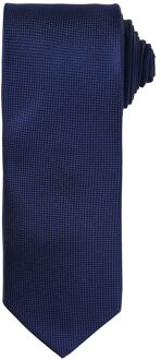 Premier Uniseks Micro Wafel Stropdas voor volwassenen (Marine) Navy - One Size