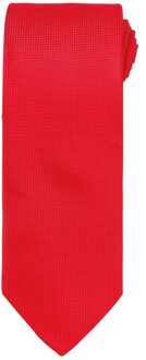 Premier Uniseks Micro Wafel Stropdas voor volwassenen (Rood) - One Size
