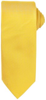 Premier Uniseks Micro Wafel Stropdas voor volwassenen (Zonnebloem) - maat Geel