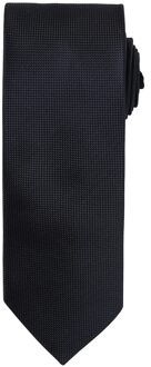 Premier Uniseks Micro Wafel Stropdas voor volwassenen (Zwart) - One Size