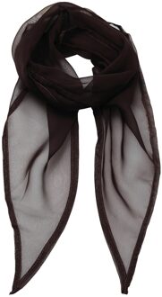 Premier Uniseks sjaal van chiffon in kleuren voor volwassenen (Bruin)
