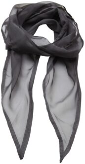 Premier Uniseks sjaal van chiffon in kleuren voor volwassenen (Donkergrijs) - maat