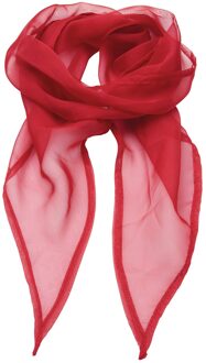 Premier Uniseks sjaal van chiffon in kleuren voor volwassenen (Rood) - maat
