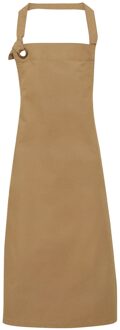Premier Unisex Calibre Heavy Cotton Canvas Bib Apron (Khaki) Kaki