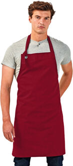 Premier Unisex Calibre Heavy Cotton Canvas Bib Apron (Pakket van 2) (Bourgondië) Bourgogne