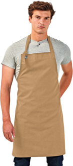 Premier Unisex Calibre Heavy Cotton Canvas Bib Apron (Pakket van 2) (Khaki) Kaki