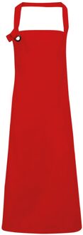 Premier Unisex Calibre Heavy Cotton Canvas Bib Apron (Rood) - One Size