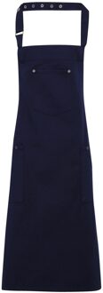 Premier Unisex Chino Cotton Bib Apron (Marine) Navy - One Size