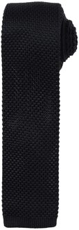 Premier Unisex gebreide stropdas voor volwassenen (Zwart) - One Size