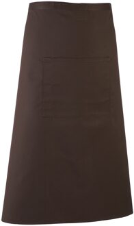 Premier Unisex Kleuren Barschort / Werkkleding (Lange Continentale Stijl) (Pakket van 2) (Bruin)