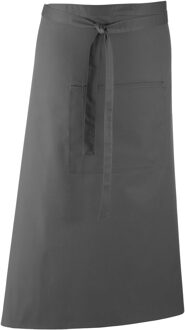 Premier Unisex Kleuren Barschort / Werkkleding (Lange Continentale Stijl) (Pakket van 2) (Donkergrijs)