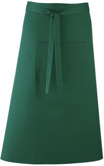 Premier Unisex Kleuren Barschort / Werkkleding (Lange Continentale Stijl) (Pakket van 2) (Fles) Groen