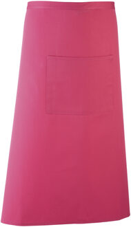 Premier Unisex Kleuren Barschort / Werkkleding (Lange Continentale Stijl) (Pakket van 2) (Heet Roze) - One Size