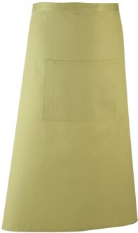 Premier Unisex Kleuren Barschort / Werkkleding (Lange Continentale Stijl) (Pakket van 2) (Kalk) Groen