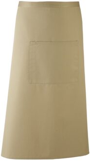 Premier Unisex Kleuren Barschort / Werkkleding (Lange Continentale Stijl) (Pakket van 2) (Khaki) Kaki - One Size