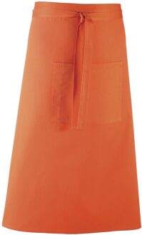 Premier Unisex Kleuren Barschort / Werkkleding (Lange Continentale Stijl) (Pakket van 2) (Oranje) - One Size