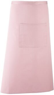 Premier Unisex Kleuren Barschort / Werkkleding (Lange Continentale Stijl) (Pakket van 2) (Roze) - One Size