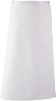 Premier Unisex Kleuren Barschort / Werkkleding (Lange Continentale Stijl) (Pakket van 2) (Wit)