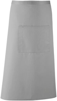 Premier Unisex Kleuren Barschort / Werkkleding (Lange Continentale Stijl) (Pakket van 2) (Zilver)