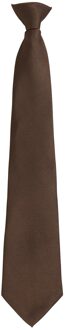Premier Unisex volwassen kleuren modieuze effen Clip-On stropdas (Bruin) - One Size