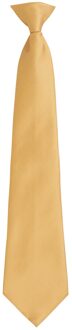 Premier Unisex volwassen kleuren modieuze effen Clip-On stropdas (Goud) - maat Geel