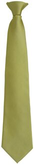 Premier Unisex volwassen kleuren modieuze effen Clip-On stropdas (Grasgroen) - One Size