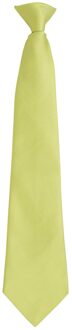 Premier Unisex volwassen kleuren modieuze effen Clip-On stropdas (Kalk) Groen