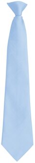Premier Unisex volwassen kleuren modieuze effen Clip-On stropdas (Middenblauw)