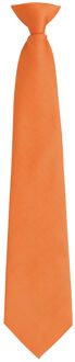 Premier Unisex volwassen kleuren modieuze effen Clip-On stropdas (Oranje)