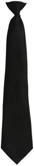 Premier Unisex volwassen kleuren modieuze effen Clip-On stropdas (Zwart) - One Size