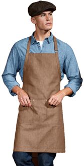 Premier Unisex Volwassenen Biologisch Fairtrade Gecertificeerd Denim Schort (Bruin) - One Size