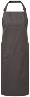 Premier Unisex Volwassenen Biologisch Fairtrade Gecertificeerd Volledig Schort (Donkergrijs) - One Size