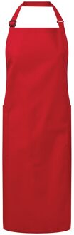 Premier Unisex Volwassenen Biologisch Fairtrade Gecertificeerd Volledig Schort (Rood) - One Size