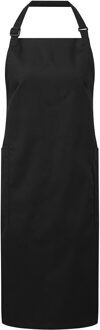 Premier Unisex Volwassenen Biologisch Fairtrade Gecertificeerd Volledig Schort (Zwart) - One Size