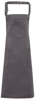 Premier Volledige schort in keperstof voor volwassenen (Staal) Grijs