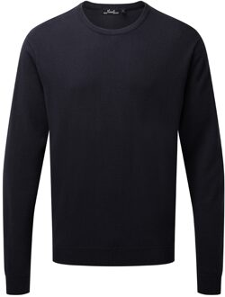 Premier Volwassenen Unisex Cotton Rich Crew Neck Sweater (Marine) Navy - L