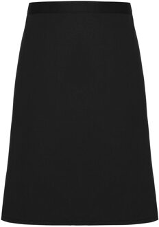 Premier Volwassenen Unisex Fairtrade schort voor de middellange termijn (Zwart)