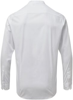 Premier Volwassenen Unisex opa's overhemd met lange mouwen (Wit) - XS