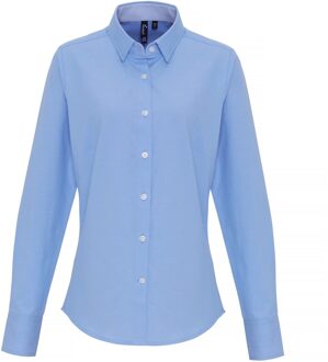 Premier Vrouwen/dames Katoen Rijke Oxford Stripe Blouse (Lichtblauw)