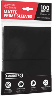 Premium - 100-Pack Matte Card Sleeves Standard Size (66x91mm) - Black