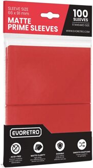 Premium - 100-Pack Matte Card Sleeves Standard Size (66x91mm) - Red