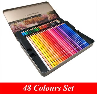 Premium 24/36/48/72 Kleurpotloden Lapices De Colores Professionele Zachte Kern Gekleurde Tekening Potlood Set Voor Coloring boeken 48 Colours reeks