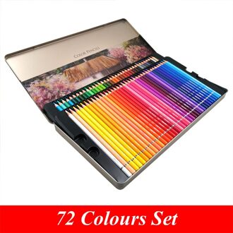 Premium 24/36/48/72 Kleurpotloden Lapices De Colores Professionele Zachte Kern Gekleurde Tekening Potlood Set Voor Coloring boeken 72 Colours reeks
