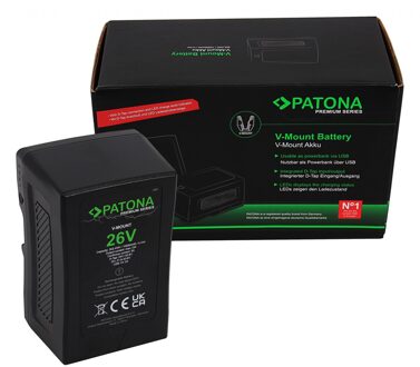 Premium Battery V-Mount 26V 302Wh LED Lamps and Video Cameras